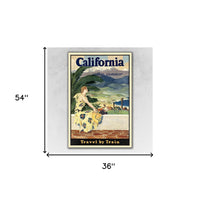 36" x 54" Vintage 1934 California Travel Poster Wall Art