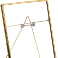 5x7 Jumbo Gold Metal Vertical Glass Frame