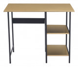 Stylish Brass and Black Open Concept Desk