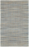 5? x 8? Navy and Natural Interwoven Area Rug