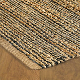 8? x 10? Gray and Natural Braided Striped Area Rug