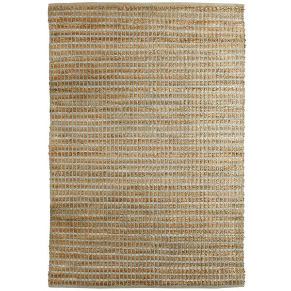 5? x 8? Gray Grid Farmhouse Area Rug