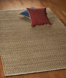 8? x 10? Natural Toned Chevron Pattern Area Rug