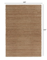 8? x 10? Natural Toned Chevron Pattern Area Rug