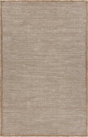 8? x 10? Tan and White Braid Border Area Rug