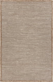 8? x 10? Tan and White Braid Border Area Rug