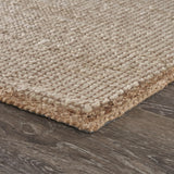 8? x 10? Tan and White Braid Border Area Rug