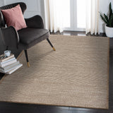 8? x 10? Tan and White Braid Border Area Rug