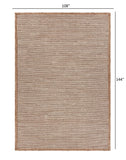 8? x 10? Tan and White Braid Border Area Rug