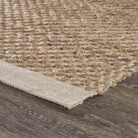 8? x 10? Tan and White Detailed Woven Area Rug