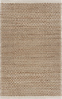 8? x 10? Tan and White Detailed Woven Area Rug