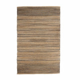 8? x 10? Tan and Black Eclectic Striped Area Rug