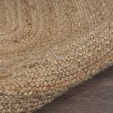 7? Natural Toned Oval Shaped Area Rug