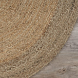 7? Natural Toned Oval Shaped Area Rug