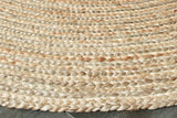 9? Brown Oval Shaped Jute Area Rug