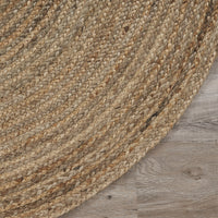 9? Brown Oval Shaped Jute Area Rug