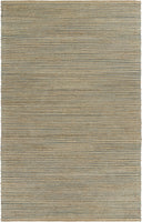 8? x 10? Tan and Blue Undertone Striated Area Rug