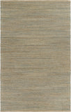 8? x 10? Tan and Blue Undertone Striated Area Rug