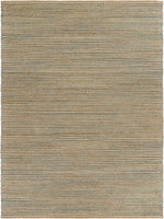 8? x 10? Tan and Blue Undertone Striated Area Rug