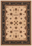 2? x 10? Cream and Black Decorative Runner Rug