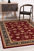 8? x 11? Red and Black Ornamental Area Rug