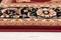 8? x 11? Red and Black Ornamental Area Rug