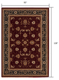 8? x 11? Red and Black Ornamental Area Rug