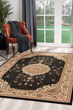 4? x 6? Black and Beige Embellished Area Rug