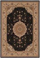 4? x 6? Black and Beige Embellished Area Rug