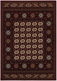 2? x 10? Red Eclectic Geometric Pattern Runner Rug