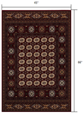 2? x 10? Red Eclectic Geometric Pattern Runner Rug