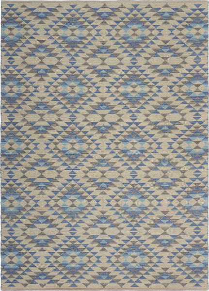 3? x 5? Blue Decorative Lattice Area Rug