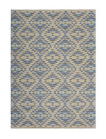 3? x 5? Blue Decorative Lattice Area Rug