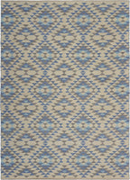 3? x 5? Blue Decorative Lattice Area Rug