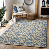 3? x 5? Blue Decorative Lattice Area Rug