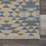 3? x 5? Blue Decorative Lattice Area Rug