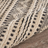8? x 10? Black and Blush Chevron Stripe Area Rug