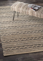 8? x 10? Black and Blush Chevron Stripe Area Rug