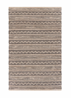 8? x 10? Black and Blush Chevron Stripe Area Rug