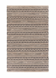 8? x 10? Black and Blush Chevron Stripe Area Rug