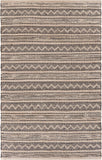 8? x 10? Black and Blush Chevron Stripe Area Rug