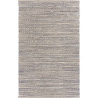 8? x 10? Blue and Cream Braided Jute Area Rug