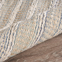 8? x 10? Blue and Cream Braided Jute Area Rug