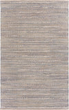 8? x 10? Blue and Cream Braided Jute Area Rug