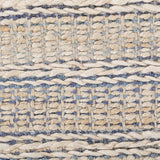 8? x 10? Blue and Cream Braided Jute Area Rug