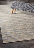 8? x 10? Blue and Cream Braided Jute Area Rug