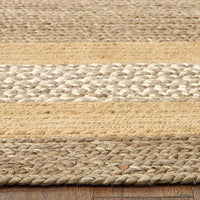 8? x 10? Tan and Beige Bordered Area Rug