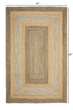 8? x 10? Tan and Beige Bordered Area Rug