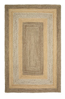 8? x 10? Tan and Beige Bordered Area Rug