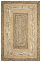 8? x 10? Tan and Beige Bordered Area Rug